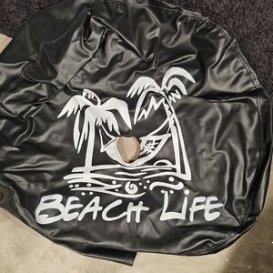 Jeep Black and White Beach Life Cover